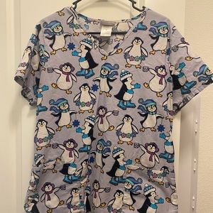 Penguin scrub top